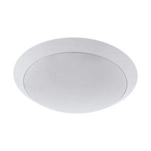 Pilone 1 Light LED Integrated Outdoor IP44 Wall/Flush Light White With Plastic Diffuser