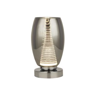1 Light LED Table Lamp With Smoked Glass