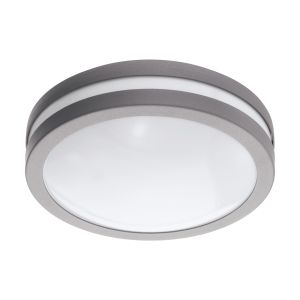 Locana-C 1 Light LED Integrated Outdoor IP44 Wall/Flush Light Stainless Steel With Plastic White Diffuser