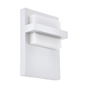 Culpina 1 Light LED Outdoor Integrated IP44 White Wall Light With Plastic White Diffuser
