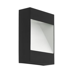 Manfria 1 Light LED Integrated Outdoor IP44 Anthracite Wall Light With White Diffuser