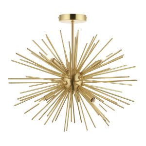 Orta 6 Light G9 Satin Gold Semi Flush Sputnik Style Fitting