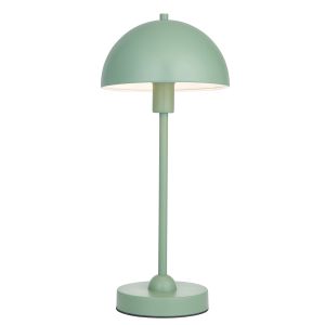Saroma 1 Light E14 Myrtle Green Domed Table Lamp With Inline Switch