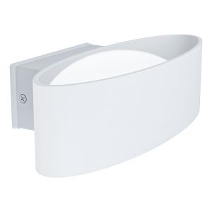 Chinoa 1 Light LED Integrated Outdoor IP44 Wall Light Stainless Steel With White Plastic Diffuser