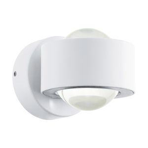 Treviolo 1, Light LED Integrated Outdoor IP44 White Wall Light With Glass