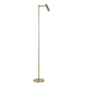 Dedicated Reader 1 Light Warm Brass 4W Integrated LED 220lm, 3000K Warm White Task Floor Lamp With Push Button Switch With 3 Stage Dimming Function