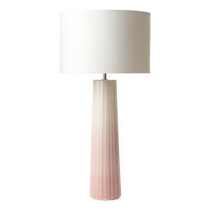 DAR ABI4203 Abilo Single Table Lamp (Base Only) Pink/Polished Chrome Finish 