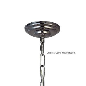 Ceiling Plate 13.5cm And Bracket Black Chrome. (Max Load Rating 15kg Depending On Suitable Fixing)