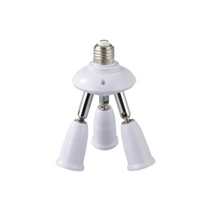 Additions 1 to 3 E27 Converter White Adjustable Lampholders