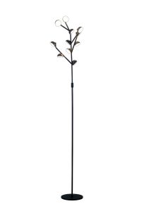 Adn 10 Light Floor Lamp 158cm, 30W LED, 3000K, 2050lm, Black, 3yrs Warranty