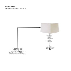 Akira Table Lamp Square Medium Shade Cream, Suitable For M0793/0793AB