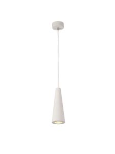 Alina Cone Pendant, 1 x GU10, White Paintable Gypsum