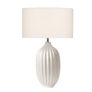 DAR ANE4157 Anelle Single Table Lamp (Base Only) White Finish