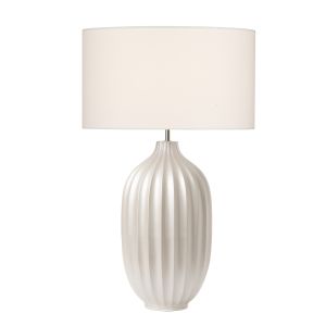 DAR ANE4357 Anelle Single Table Lamp (Base Only) White Finish