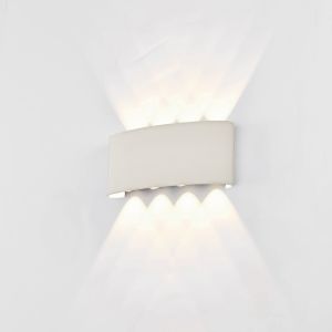 Arcs Wall Lamp, 8W LED, 3000K, 830lm, IP54, Sand White, 3yrs Warranty