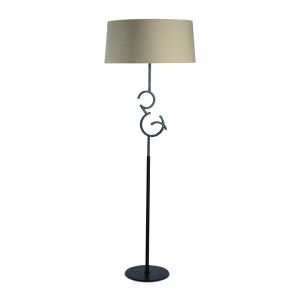 Argi Floor Lamp 3 Light E27 With Taupe Shade Brown Oxide
