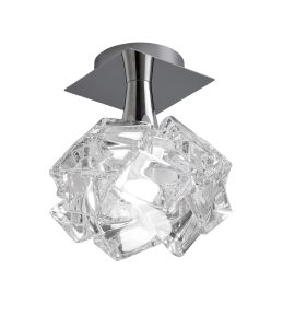 Artic Ceiling 1 Light E27 Large, Polished Chrome