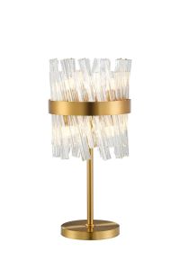 Asner 6 Light G9, Table Lamp, Brass / Clear