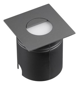 Aspen Recessed Wall Lamp Square Eyelid, 3W LED, 3000K, 210lm, IP65, Anthracite, Cut Out: 72mm, Driver Included, 3yrs Warranty