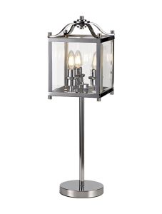 Aston Table Lamp 3 Light E14 Polished Chrome/Glass