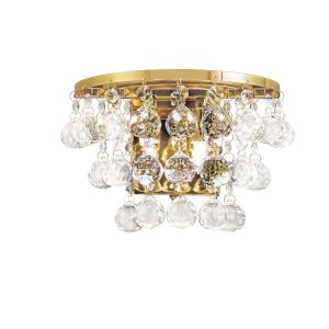 Atla Wall Lamp Switched 2 Light G9 French Gold/Crystal