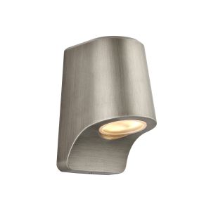 Pronto 1 Light 8W Integrated LED 2700K, 240lm Aged Pewter Die Cast IP44 Outdoor Wall Light With Frosted Glass