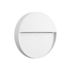 Baker Wall Lamp Small Round, 3W LED, 3000K, 155lm, IP54, Sand White, 3yrs Warranty