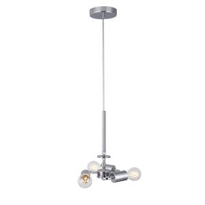 Baymont 25cm Polished Chrome 3 Light E27 Universal Single Pendant, Suitable For A Vast Selection Of Shades