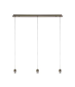 Baymont Antique Brass 3 Light E27 Universal  Linear Pendant, Suitable For A Vast Selection Of Shades 2m
