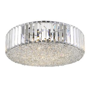 Campiello 5 Light G9 Clear Crystal Flush Fitting