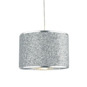 Bistro E27 Non Electric Silver Glitter Finish Shade With Silver Inner (Shade Only)