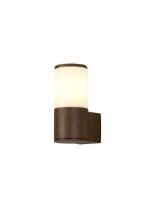 Bizet Wall Lamp 1 x E27, IP54, Matt Brown/Opal, 2yrs Warranty