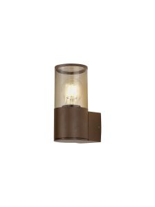Bizet Wall Lamp 1 x E27, IP54, Matt Brown/Smoked, 2yrs Warranty