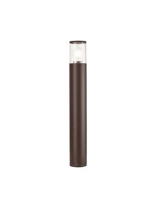 Bizet 65cm Post Lamp 1 x E27, IP54, Matt Brown/Clear, 2yrs Warranty