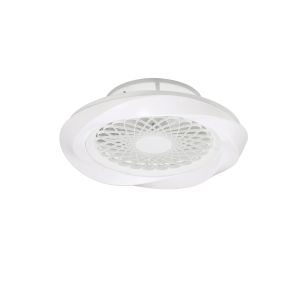 Boreal 62cm 70W LED Dimmable Ceiling Light With Built-In 35W DC Reversible Fan, White Finish C/W Remote Control, 4200lm