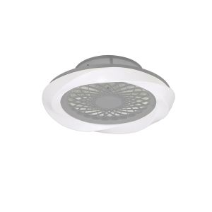 Boreal 62cm 70W LED Dimmable Ceiling Light With Built-In 35W DC Reversible Fan, Silver Finish C/W Remote Control, 4200lm
