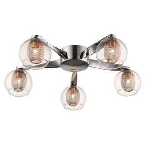 Doralice 5 Light G9 Flush Copper