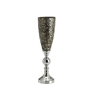 (DH) Celeste Mosaic Goblet Vase Small Polished Chrome