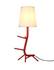 Centipede Table Lamp With Shade, 1 x E27, Red / White