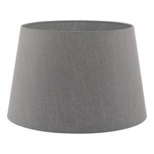 Cezanne E27 Grey Faux Silk Tapered 35cm Drum Shade (Shade Only)
