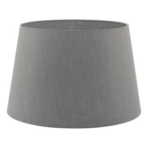 Cezanne E27 Grey Faux Silk Tapered 40cm Drum Shade (Shade Only)