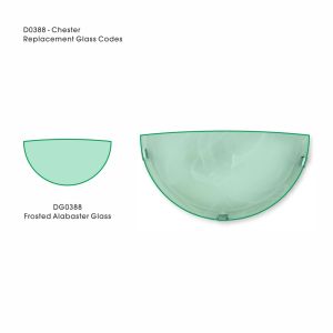 Clester Replacement Frosted Alabaster Glass For D0388, D0391