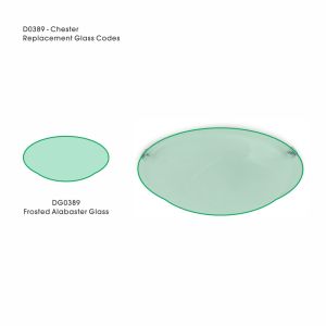 Clester Replacement Medium Frosted Alabaster Glass For D0389, D0392