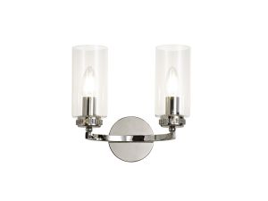 Cindy Wall Lamp Switched, 2 x E14, Polished Nickel