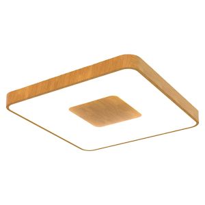 Coin Square Ceiling 100W LED With Remote Control 2700K-5000K, 4900lm, Wood Effect, 3yrs Warranty