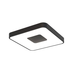 Coin Square Ceiling 80W LED With Remote Control 2700K-5000K, 3900lm, Black, 3yrs Warranty