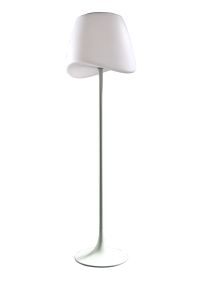 Cool Floor Lamp 2 Light E27 Foot Switch Indoor, Matt White/Opal White Item Weight: 22.5kg