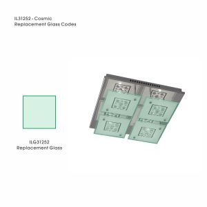 Cosmic Ceiling Replacement Glass With Crystal For IL31252