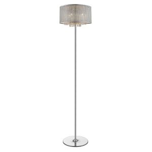 Magnum 4 Light G9 Silver Floor Lamp With Foot Switch