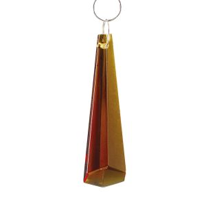 Crystal Hexagonal Drop Without Ring Amber 62mm